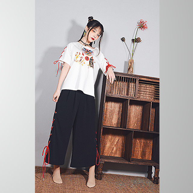 全ての 春服 ゴスロリ系 ワイドパンツ 編み上げ レースアップ レトロ 病みかわいい 原宿系 オルチャン 10代 代 魅了 Carlavista Com