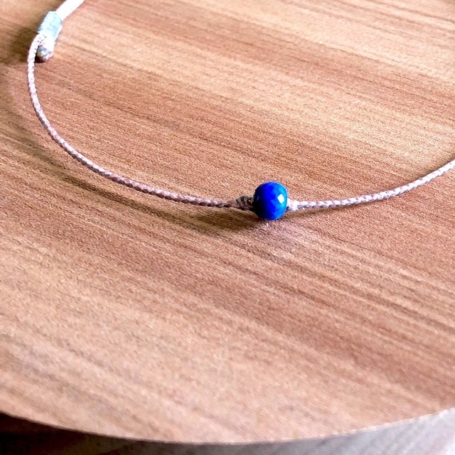 アンクレット ラピスラズリ ワックスコード Manascrystal