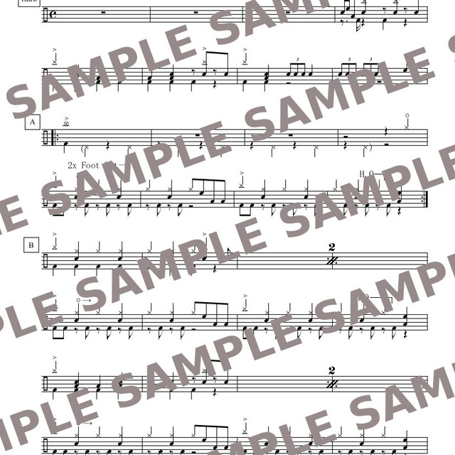 量産型彼氏 Shishamo シシャモ ドラム譜 ドラム譜面 楽譜 販売専門 ドラスコ
