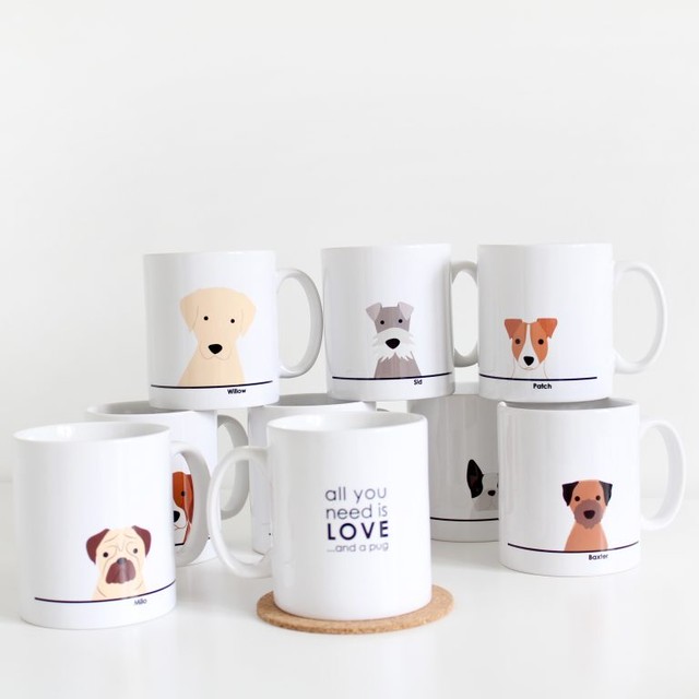 ペットのイラストマグカップ Goodboys