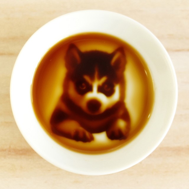 子犬 ハスキー の醤油皿 Re De Stu 子犬 ハスキー の醤油皿 Re De Stu