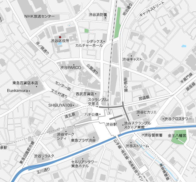 東京 渋谷 Pdfデータ マップ作成素材 地図素材をダウンロードにて販売するお店 今八商店
