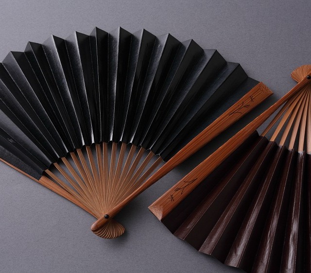 京扇子 柿渋 名入れ対応 Tresor Et Ruban