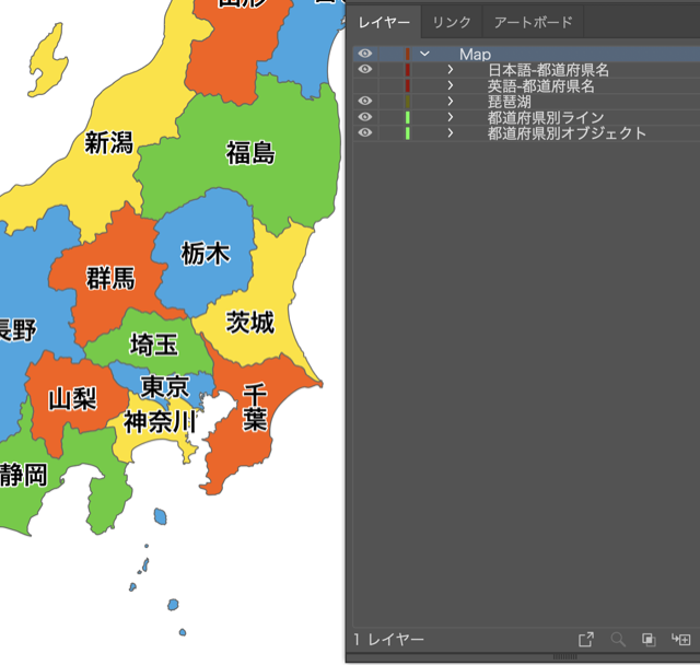 日本全図 都道府県 形状 イラストレータデータ Eps 日本語 英語表記 地図素材をダウンロードにて販売するお店 今八商店