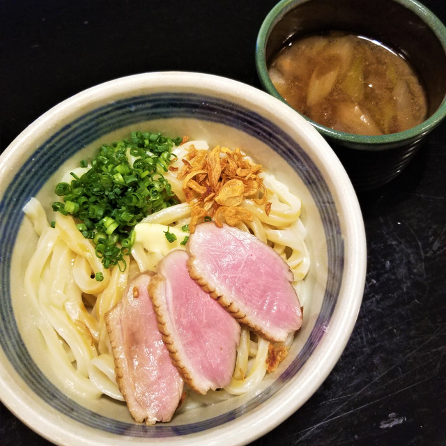 本年分終了 鴨つけ釜バターうどん１人前 冷凍便でお届けします 創作うどん 一滴八銭屋