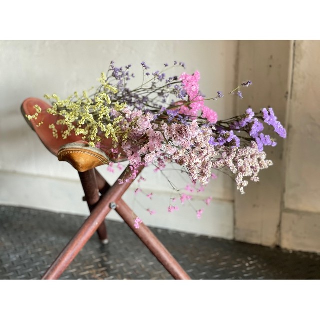 春色 スターチスの ドライフラワー 各色組み合わせ アソート 花束 花材 素材 スワッグ Cercele