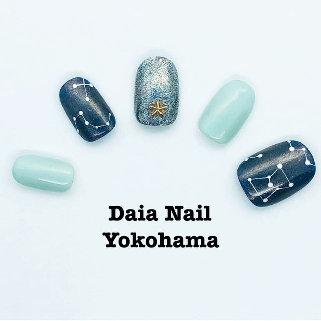 夜の星空ネイル Daia Nail Yokohama