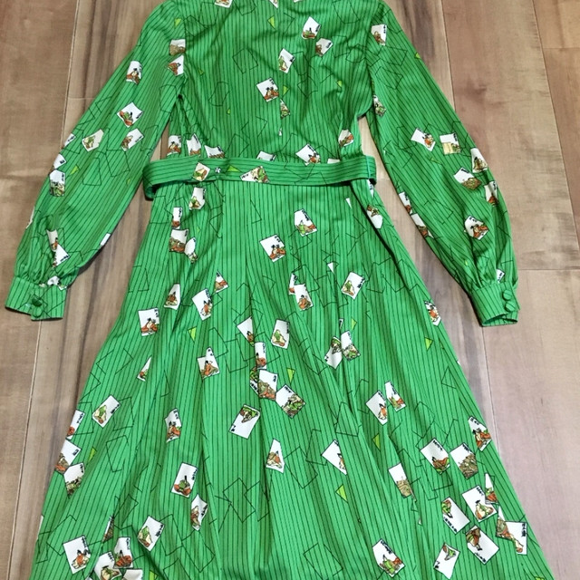 日本製 ビンテージ 東京スタイル レトロ ワンピース 70s Old 昭和 花札 Loners