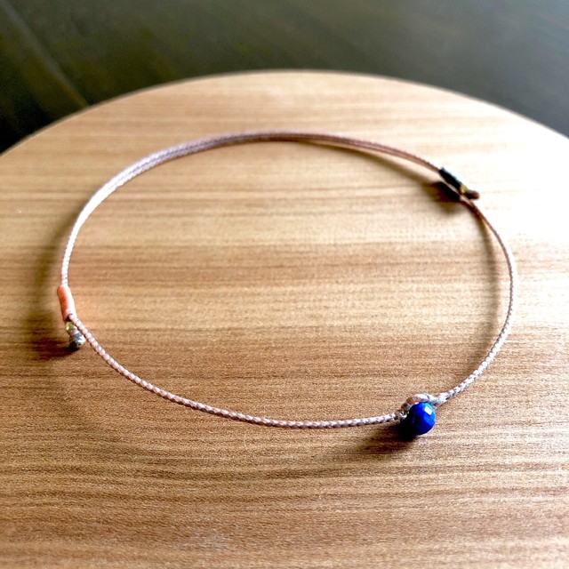 アンクレット ラピスラズリ ワックスコード Manascrystal