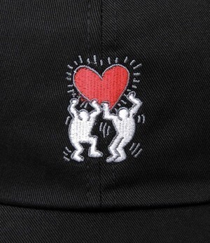 Keith Haring キース ヘリング ロゴ 刺繍 デザイン ローキャップ チャコール Kh B4101 Rinc 天童