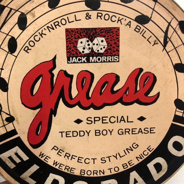 ジャックモーリス Jack Morris Eldorado Grease Teddy Boy Grease 空ポマード缶 中身入り ロカビリーロックンロールrock ヴィンテージ古着 アンティーク商品取扱い Black Smith ブラックスミス ミッドセンチュリー 昭和アンティーク