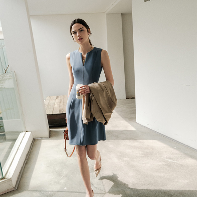 美人度アップ通勤ノースリーブ高級ワンピース Beautyiko