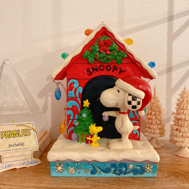 Jim Shore Peanuts スヌーピー Snoopy Merry And Bright 置き物 イルミネーション フィギュア ピーナッツ インテリア アメリカ 器と雑貨 Moi