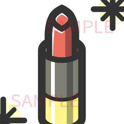 リップクリーム 口紅 線グレー イラスト素材 家紋グッズ ダウンロード素材屋さん さやえん堂本舗 Sayaendo