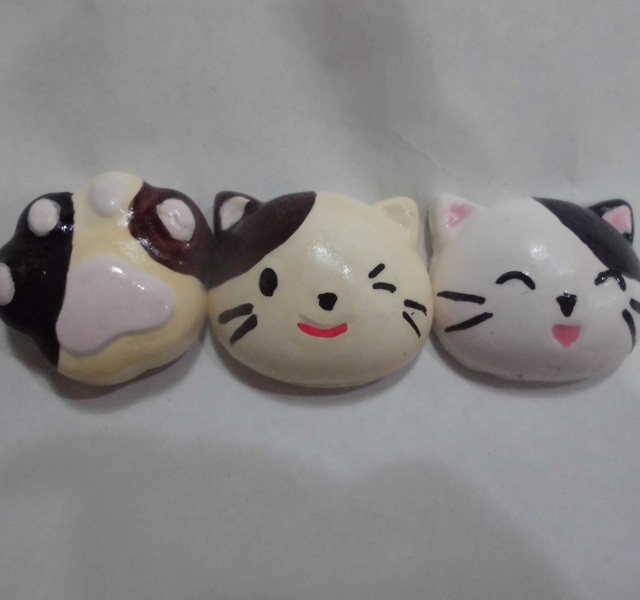 紙粘土で猫マグネット 徳島ネイルサロンｃｕｒｅ キュア S Ownd