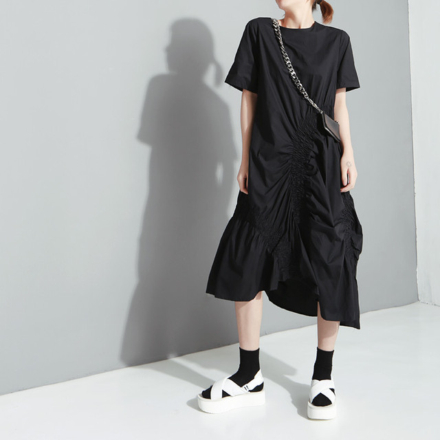 ランキング1位獲得 大人 モード服 Tシャツワンピ ギャザー アシンメトリー 大人可愛い フェミニン きれいめ 個性的 デザイン オルチャン 10代 代 最新コレックション Arnabmobility Com