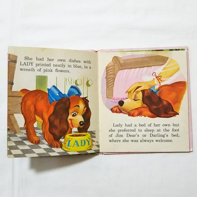 Lady レディ わんわん物語 Lady And The Tramp 洋書絵本 ミニ絵本 1954年 ホイットマン ディズニー ヴィンテージ Linus Blanket