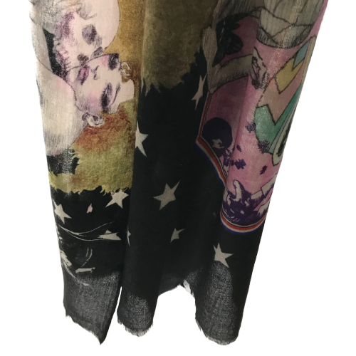 ストール 宇野亜喜良 ラビリンス Yaezawa Print Collection