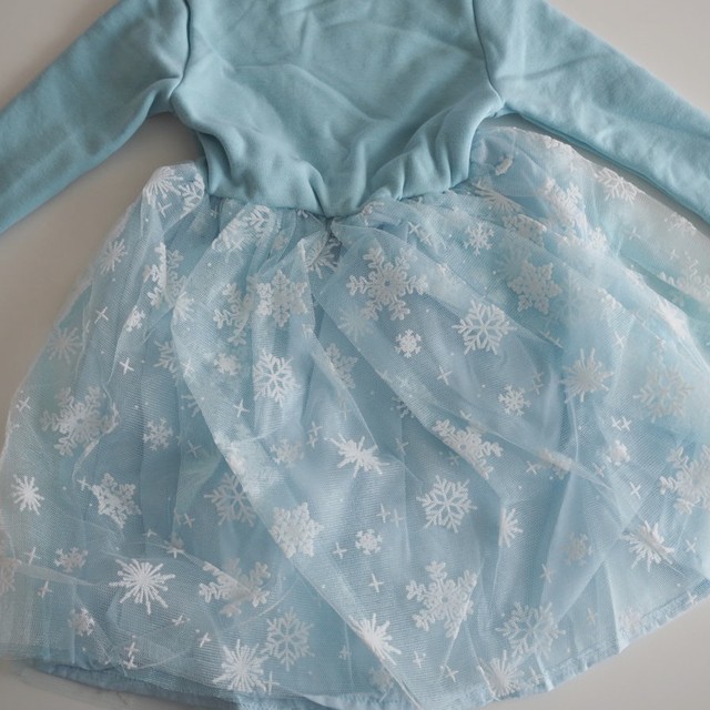 エルサ風 裏起毛ワンピース 80 90 100 110 1 Lily Closet リリィクローゼット