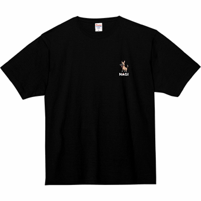 イラストワンポイントtシャツ ロゴあり Black Nagiのtシャツ屋さん
