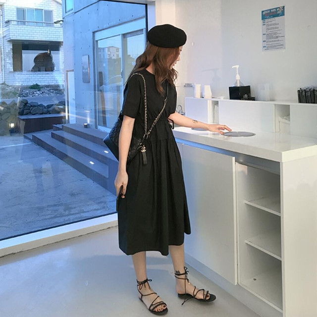 0171 送料無料 春夏新作 大人ワンピース きれいめ ミディ丈 上品 レディース 袖あり おしゃれ 大人可愛い 女性 服装 春 夏 秋 黒 水色 青 お呼ばれ デート フリーサイズ A Family えぇふぁみりー