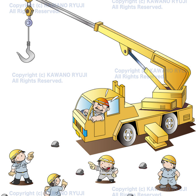働く車 クレーン車 Ai ベクターデータ Kawano ストックイラスト直販所