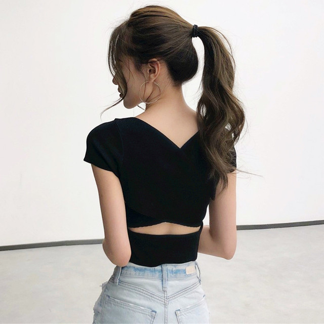 トップス 簡約 シンプルvネック無地tシャツ Yochico 独自のストリートトレンドを定義づけましょう