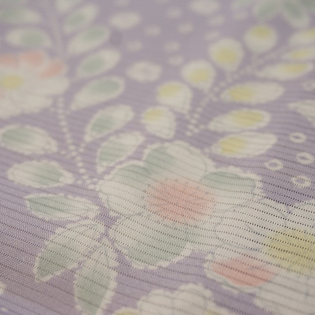 夏セール開催中 Max80 Off 正絹 小紋 絽 未使用 夏 辻が花 パステルカラー 716 黄 黄緑 紫 着物 Sutevalle Org