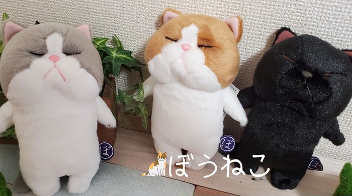 ぼうねこ 棒状のねこがかわいい寝姿の癒し系ぬいぐるみ Base Mag
