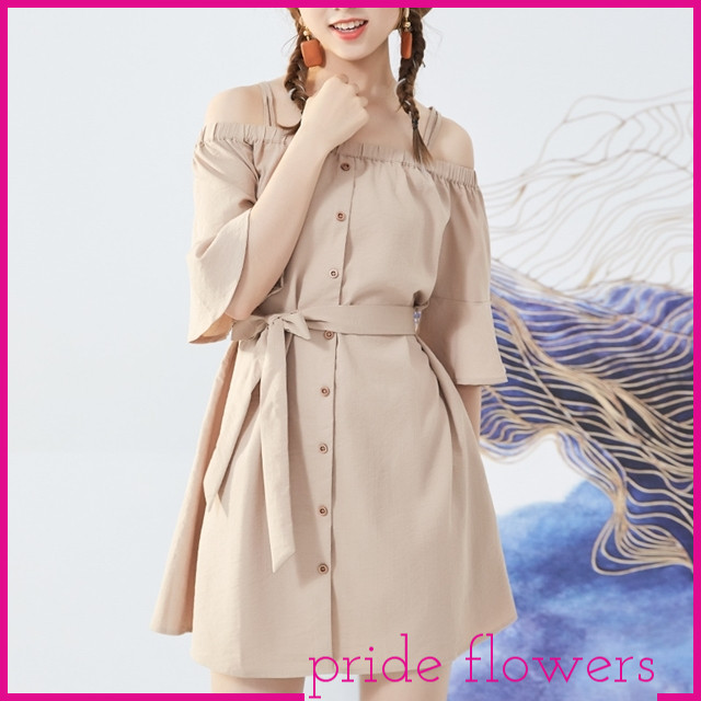 きれいめカジュアルでコーデがきまる オフショルダーワンピース Base Mag