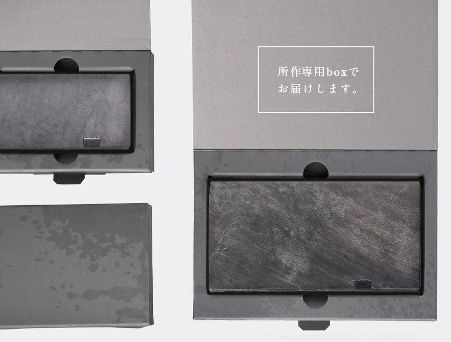 革の水墨画 Smokingrey ショートウォレット2.0 | 所作 Shosa