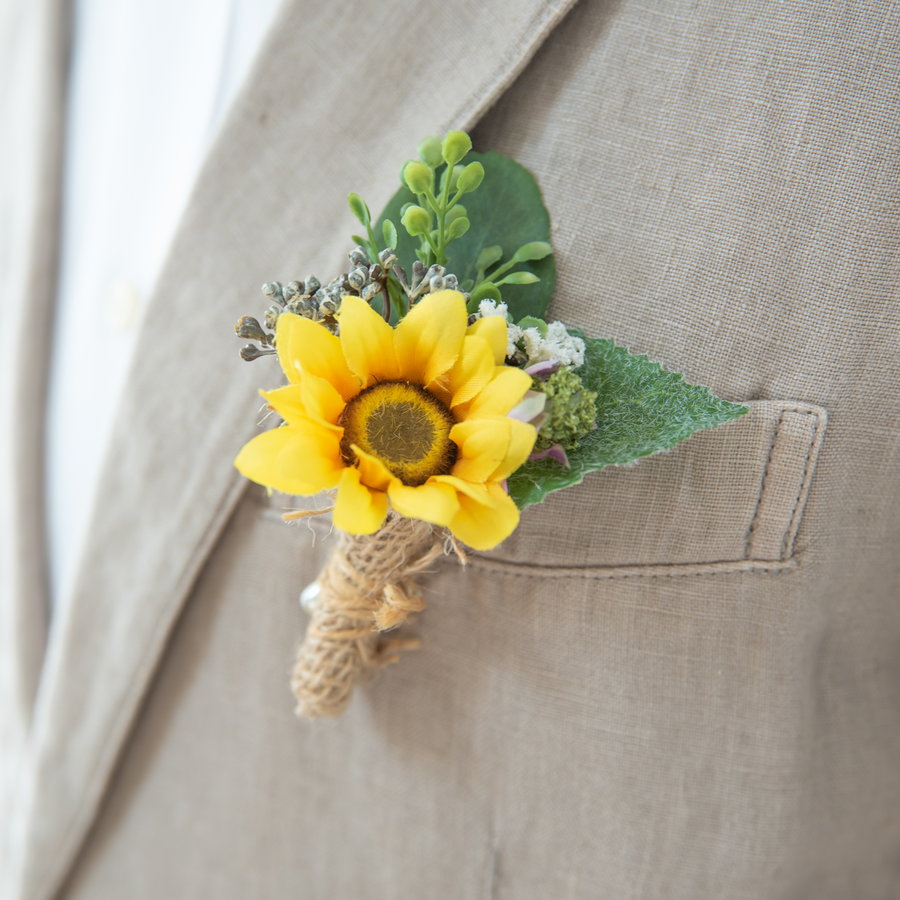 ショートボブやボブの花嫁様に】夏の向日葵のヘッドドレス K アーティ