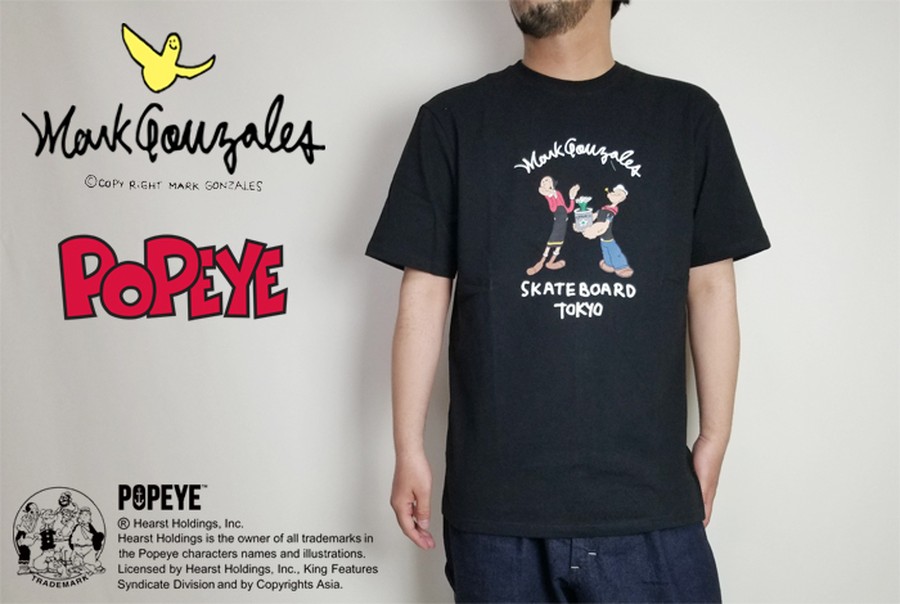 Mark Gonzales Popeye コラボtシャツ マークゴンザレス ポパイ 春夏 B A L F