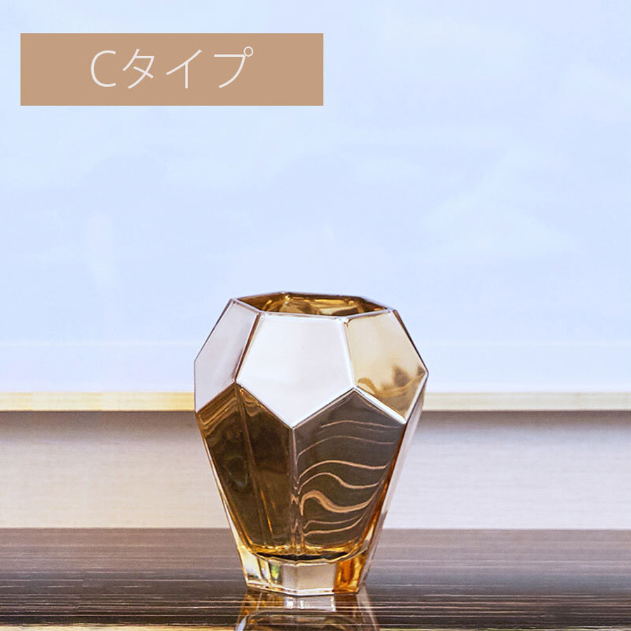 ミラーガラス フラワーベース 花瓶 フラワースタンド NTFV301