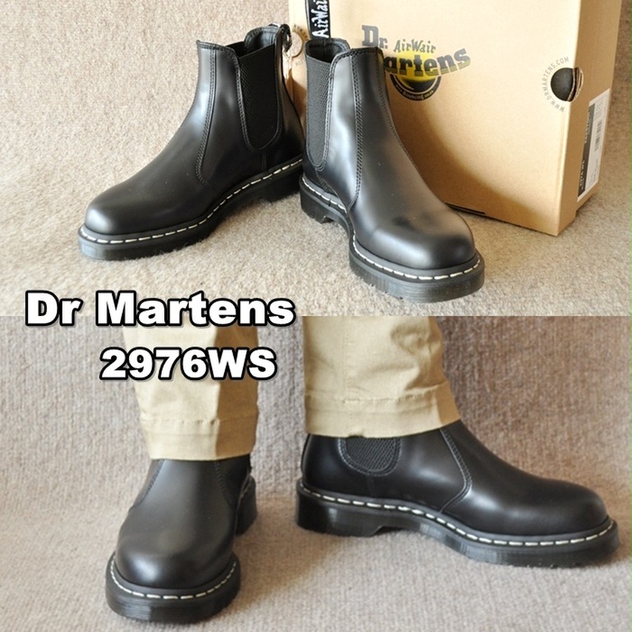 ドクターマーチン Dr.Martens Core 2976 WS(ホワイトステッチ) チェルシーブーツ （Black） サイドゴアブーツ  ２６２５７００１ | bluelineshop