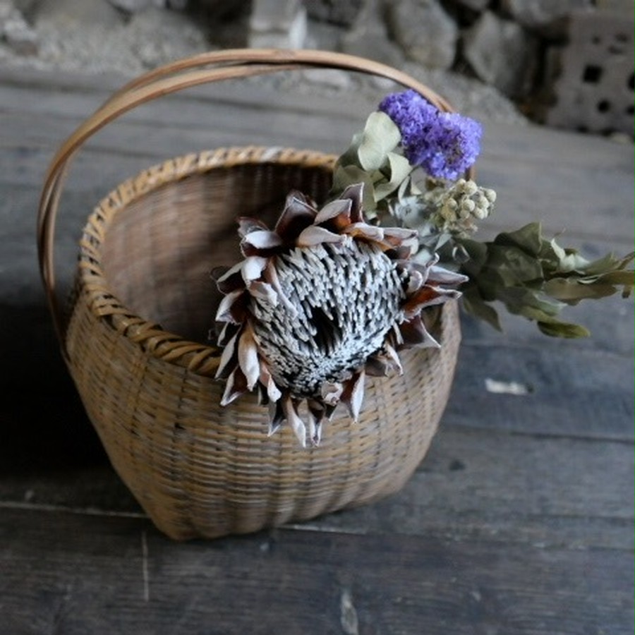 21118】 花かご / Basket | 古道具・器 ハナレ きりゅう