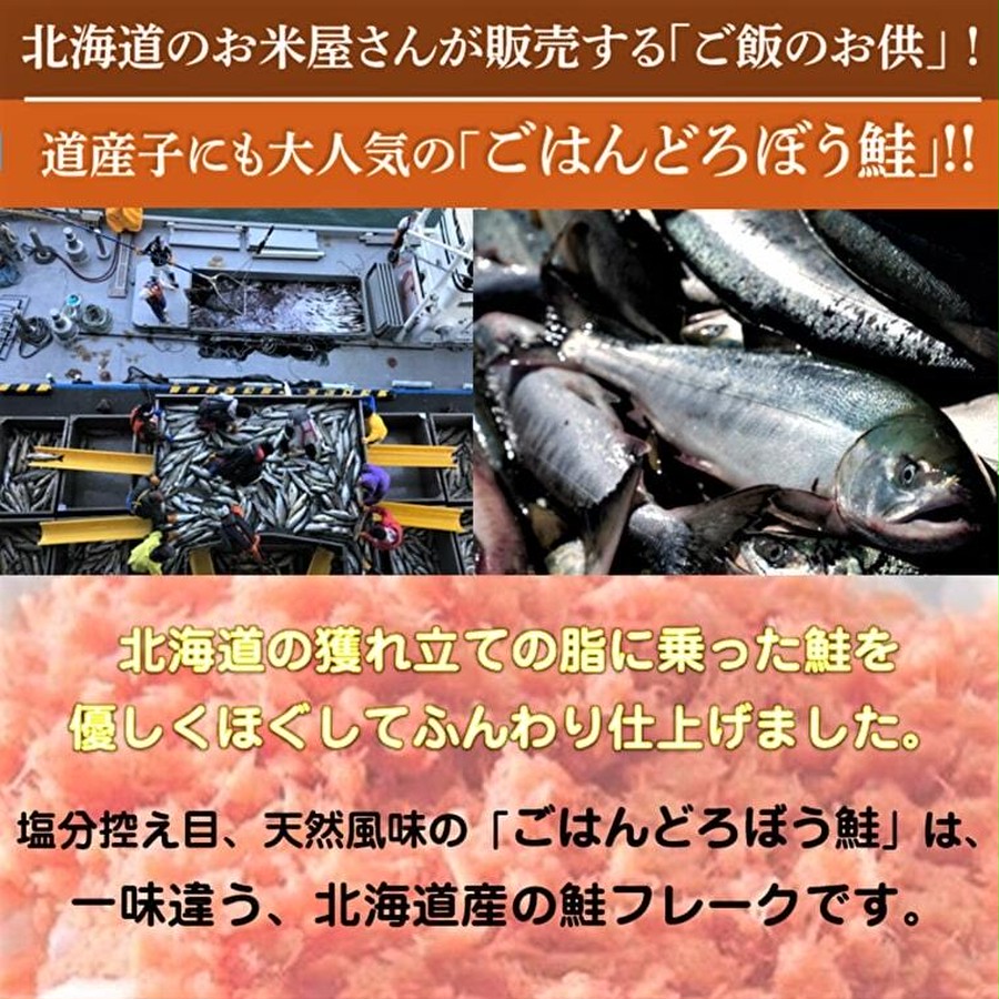 北海道産鮭フレーク「ごはんどろぼう」お徳用170グラム | 北海道めし