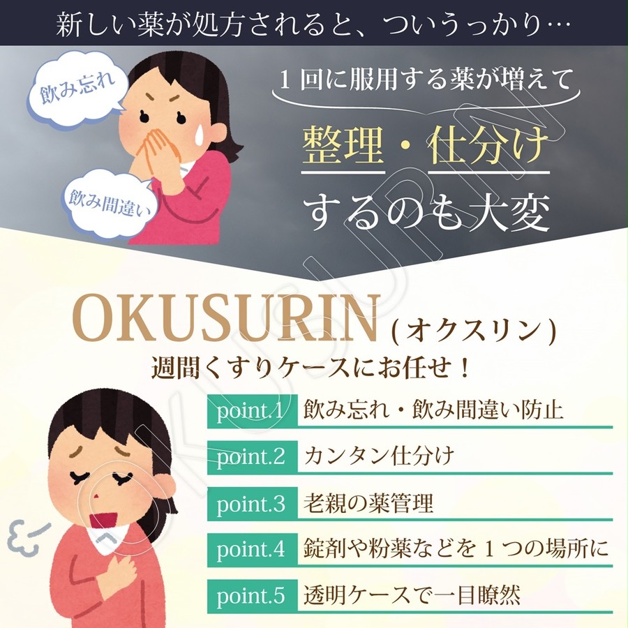 看護師も推薦】 朝昼夕 1日3回 日本製 週間くすりケース 薬ケース お薬 