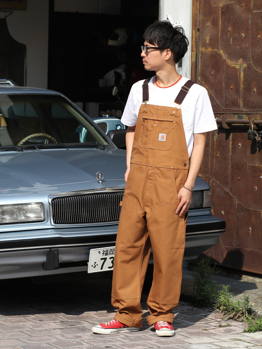 Carhartt カーハート 102776 レングス30 ダブルニーダック 日本正規品 ■Carhartt カーハート ダック地 オーバーオール ダブルニー ピンク オーバーオール