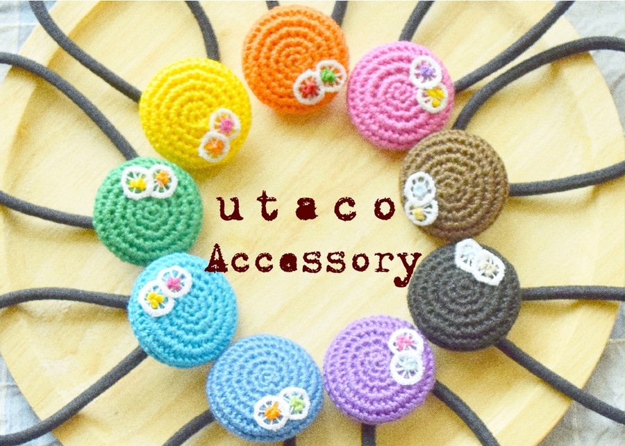 紅型ヘアゴム　ミンサー柄ヘアゴム　ティッシュカバー　くるみボタン 紅型ヘアゴム ミンサー柄ヘアゴム ティッシュカバー くるみ