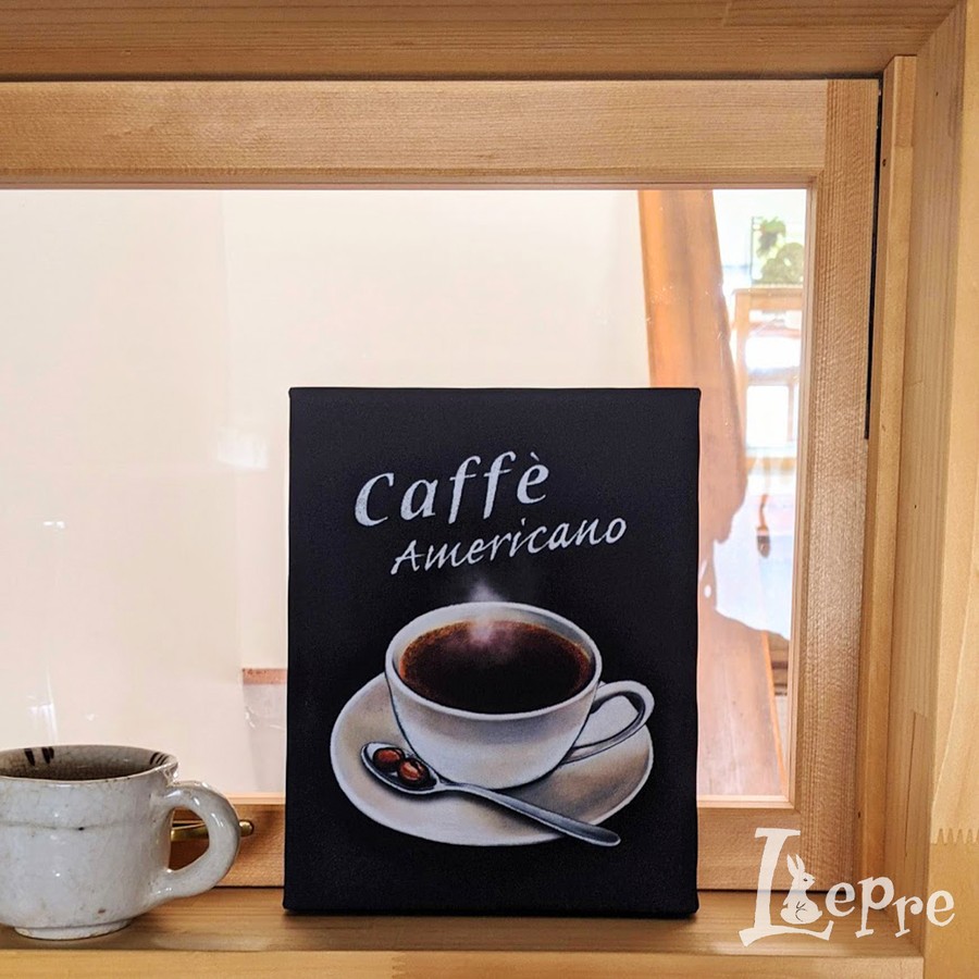 〈コーヒー〉ファブリックパネル | Lepre -Chalk Art Studio- 　チョークアート制作・販売 powered by BASE