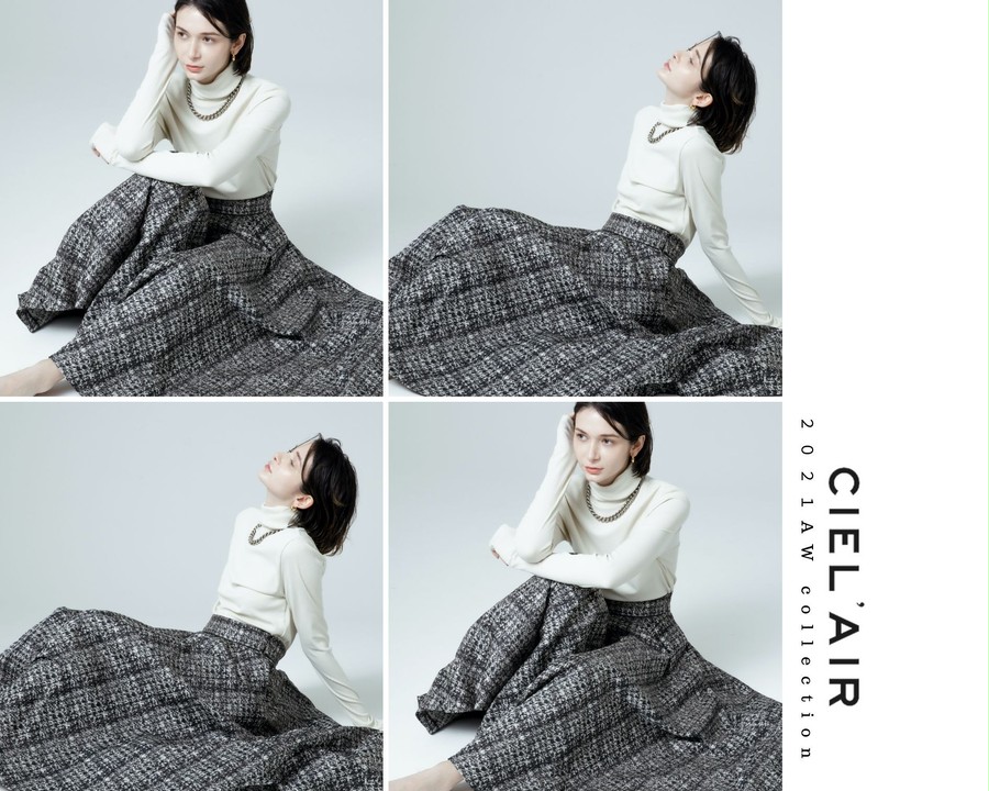 SHINY PLEATED SKIRT【CA1A-S268】 | CIEL'AIR