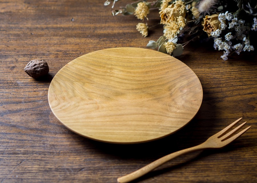 ウォールナット材 7寸ウッドプレート（パン皿・木の皿・木製