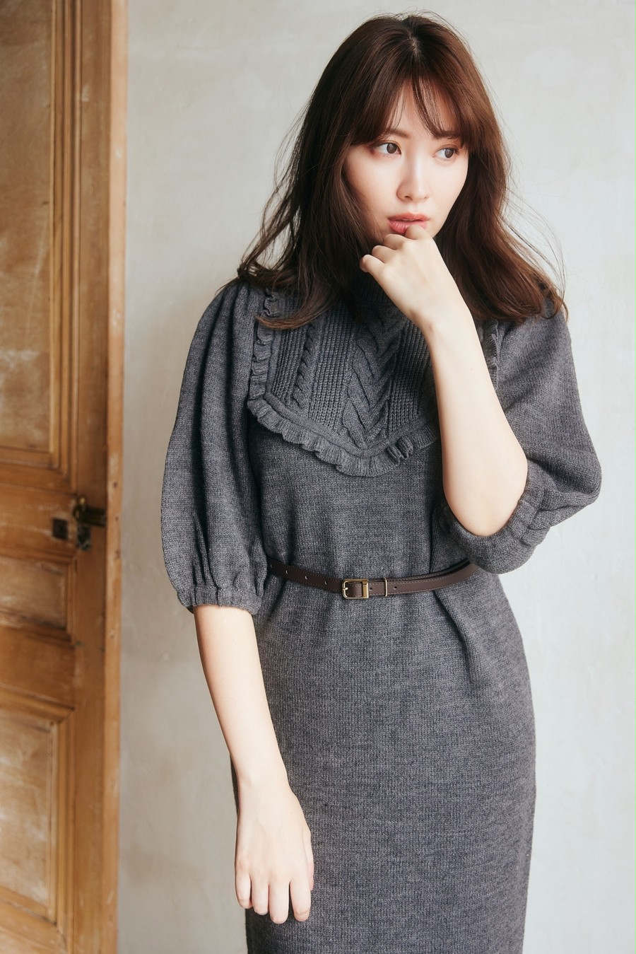 売り大阪 早い者勝ち！】Buckingham Houndstooth Knit Dress ロング