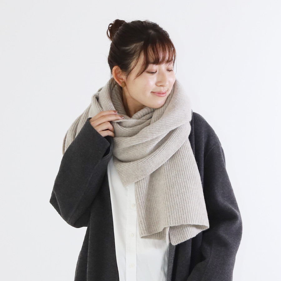 nINE.】100％Wool Turtleneck Scarf｜100%ウールタートルネック