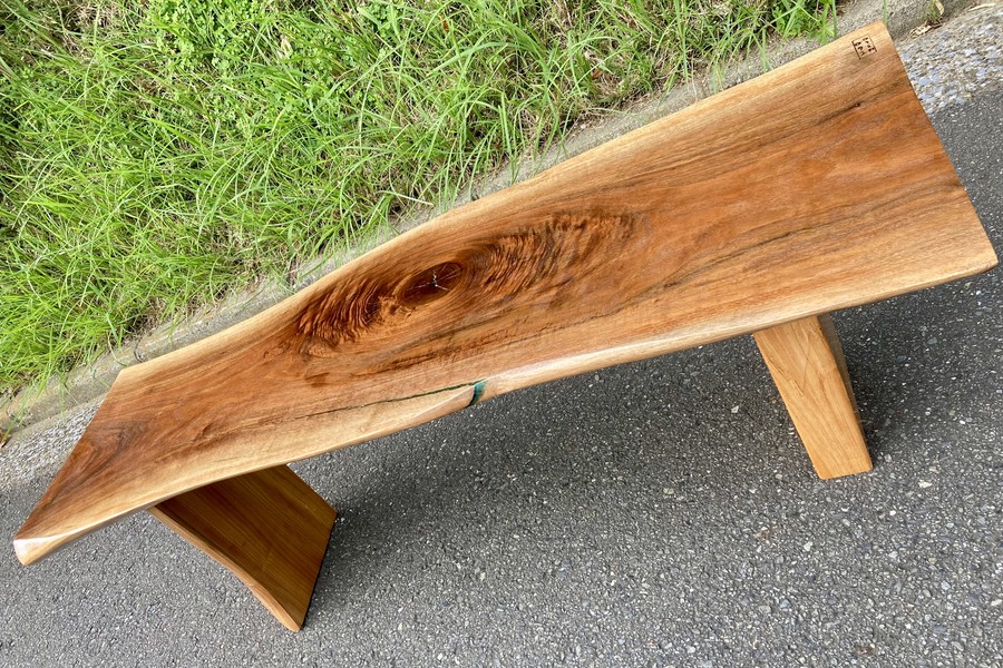 木製ベンチ ロングベンチ ダイニングテーブル可屋外可 ブラック 
