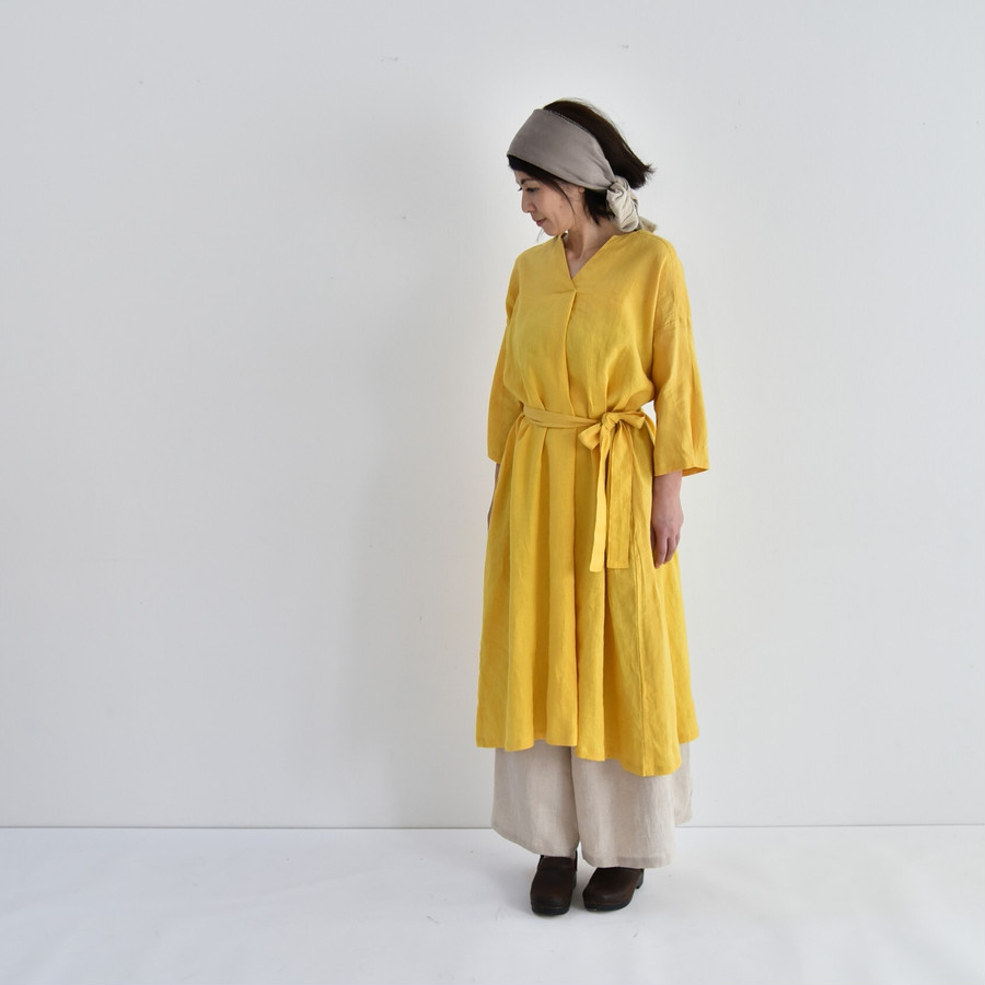 Lailha ツリーワンピース リネン Br 草木染 Punchilamai Onlineshop