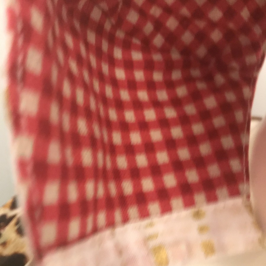 裏もギンガムピンクで可愛い💕