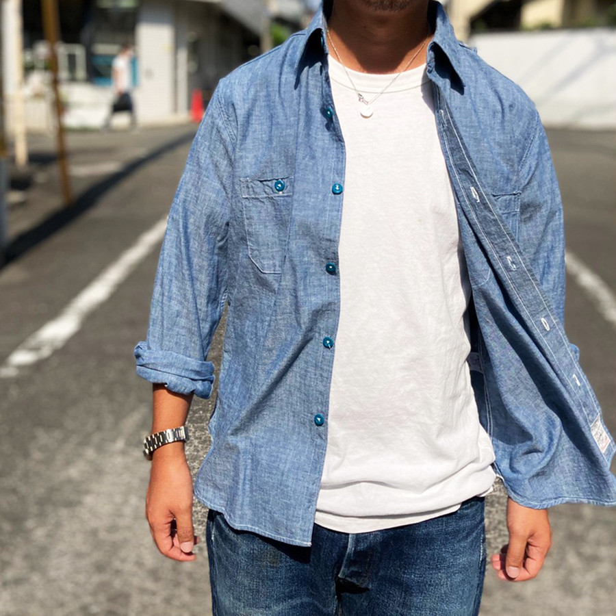 Sax Chambray / M ※model:H170cm W61kg