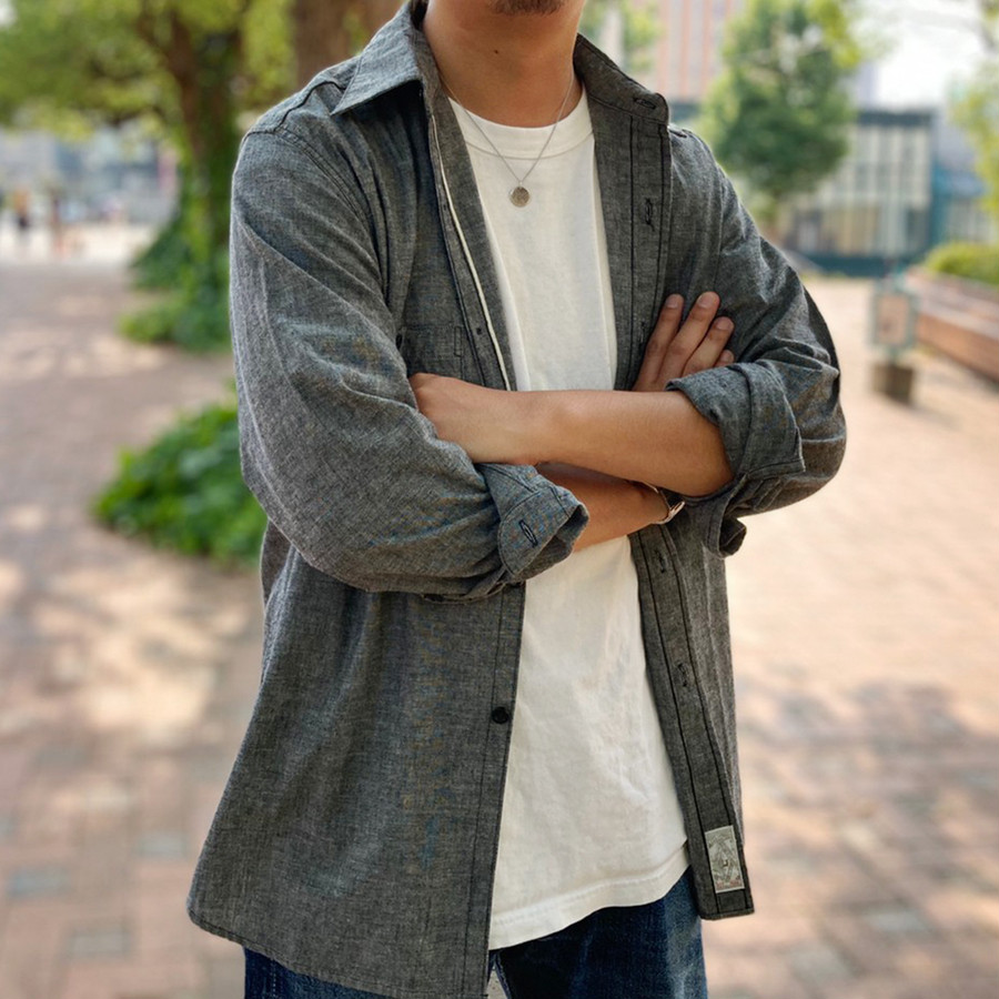 Black Chambray / L ※model:H170cm W61kg